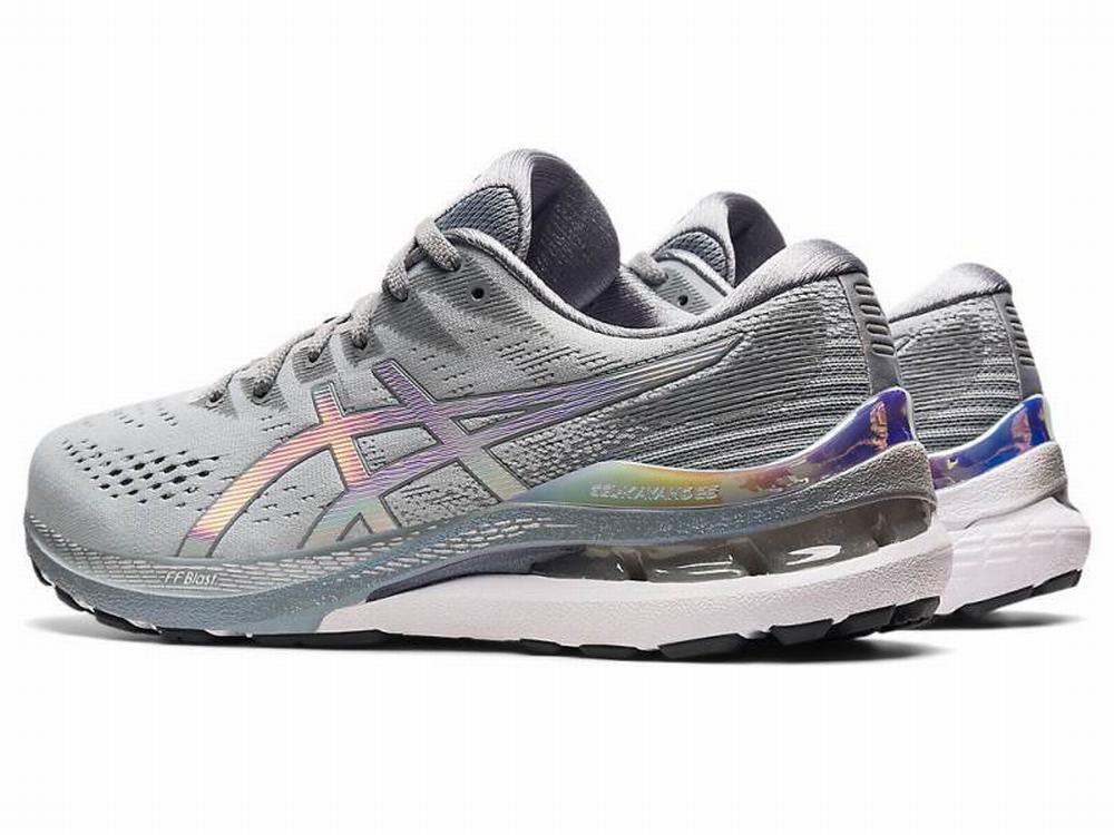 Asics GEL-KAYANO 28 PLATINUM Futócipő Férfi Fehér Szürke | 752816-FVS