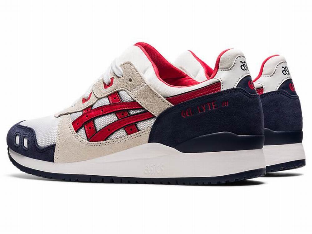 Asics GEL-LYTE III OG Utcai Cipő Férfi Fehér Piros | 130897-UER