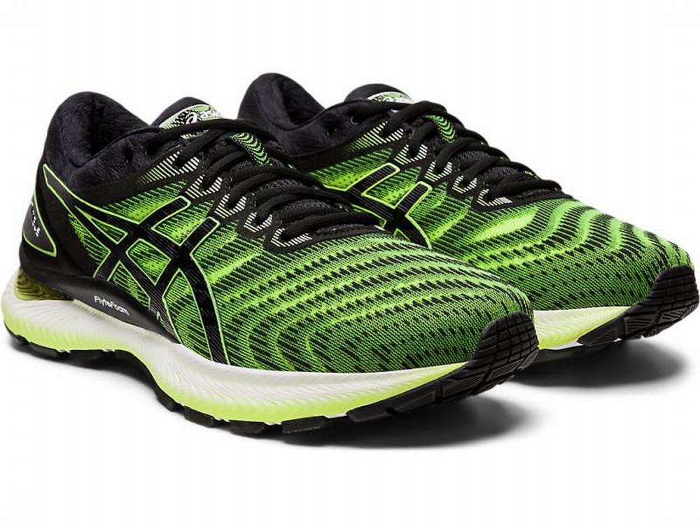 Asics GEL-NIMBUS 22 Futócipő Férfi Fekete Sárga | 740263-TNI