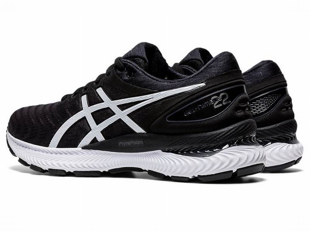 Asics GEL-NIMBUS 22 Futócipő Női Fekete Fehér | 258607-FPH