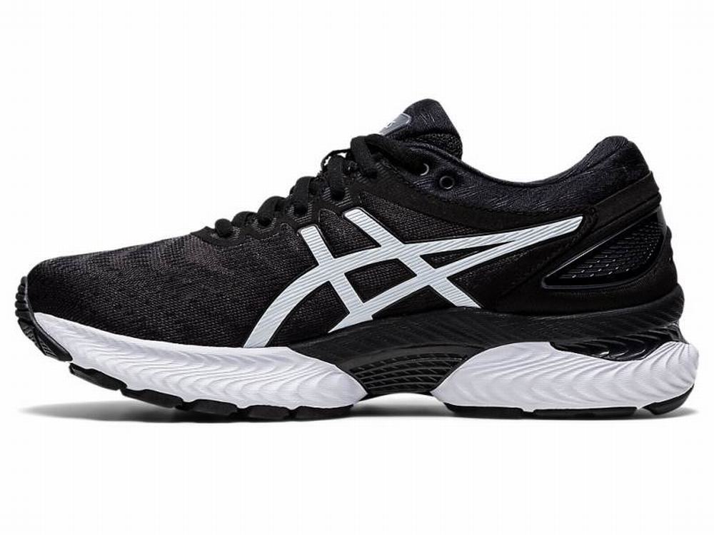 Asics GEL-NIMBUS 22 Futócipő Női Fekete Fehér | 258607-FPH