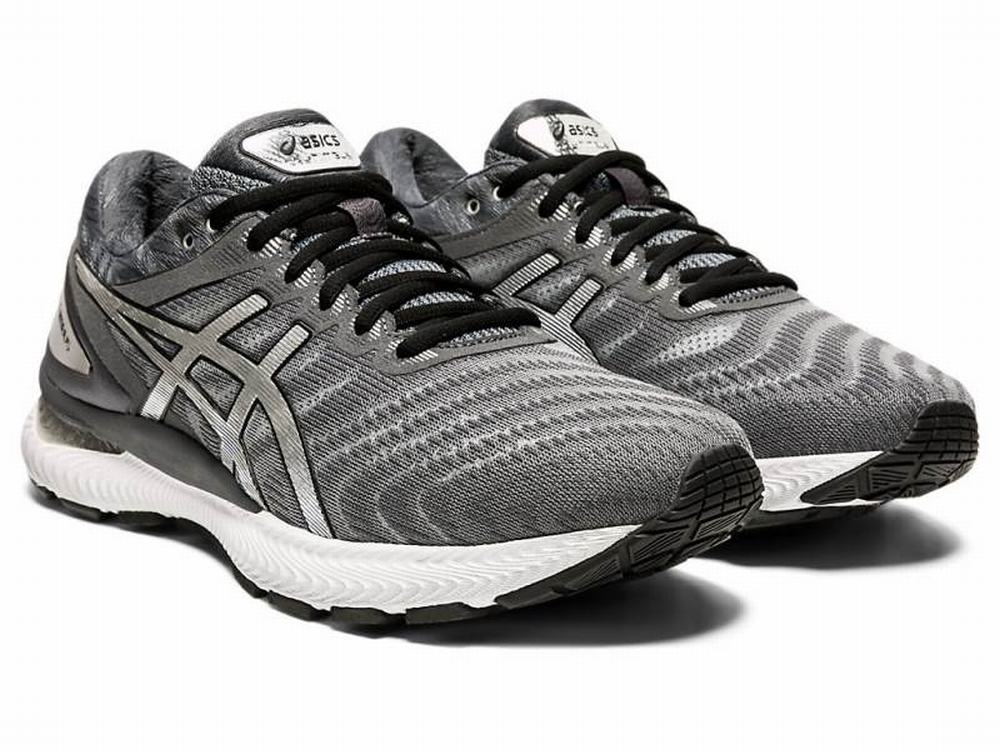 Asics GEL-NIMBUS 22 Platinum Futócipő Férfi Szürke Titán | 976105-HLT