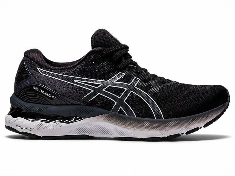 Asics GEL-NIMBUS 23 (D) Futócipő Női Fekete Fehér | 560143-WMQ