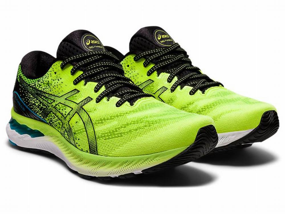 Asics GEL-NIMBUS 23 Futócipő Férfi Fekete Zöld | 705139-GUN