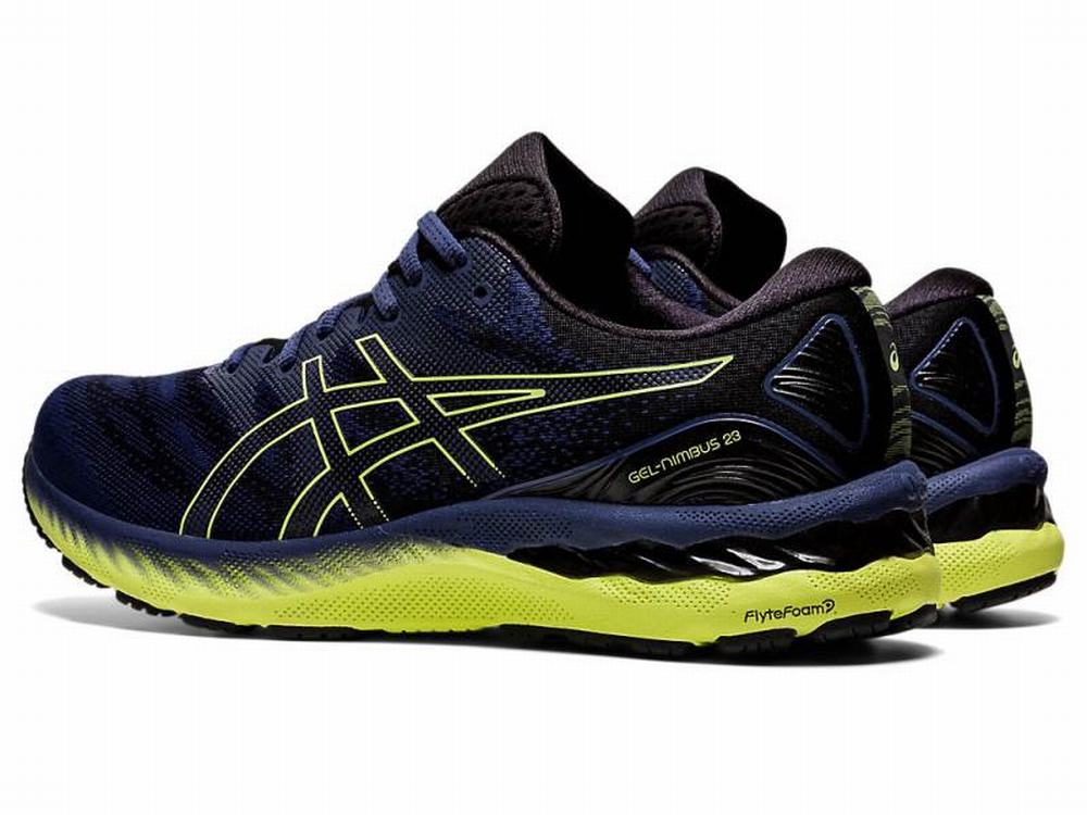 Asics GEL-NIMBUS 23 Futócipő Férfi Kék Sárga | 704213-DGQ