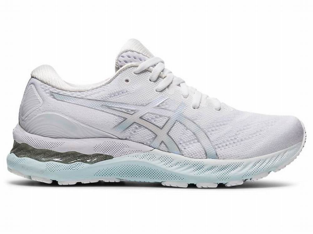 Asics GEL-NIMBUS 23 Futócipő Női Fehér Titán | 716498-GOR