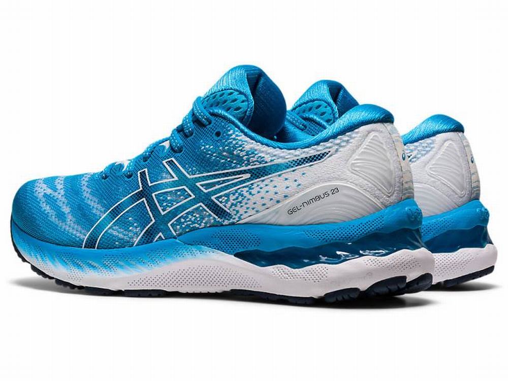 Asics GEL-NIMBUS 23 Futócipő Női Fehér Világos Türkiz | 024587-YSE