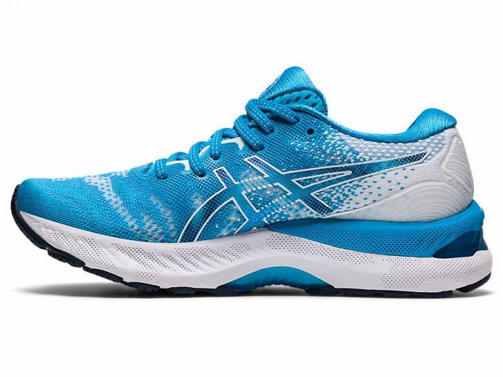 Asics GEL-NIMBUS 23 Futócipő Női Fehér Világos Türkiz | 024587-YSE