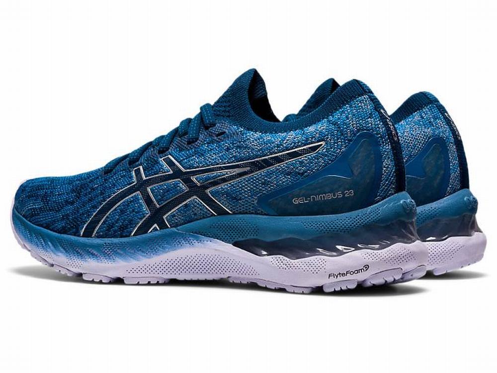 Asics GEL-NIMBUS 23 KNIT Futócipő Női Szürke Kék | 574861-HEG