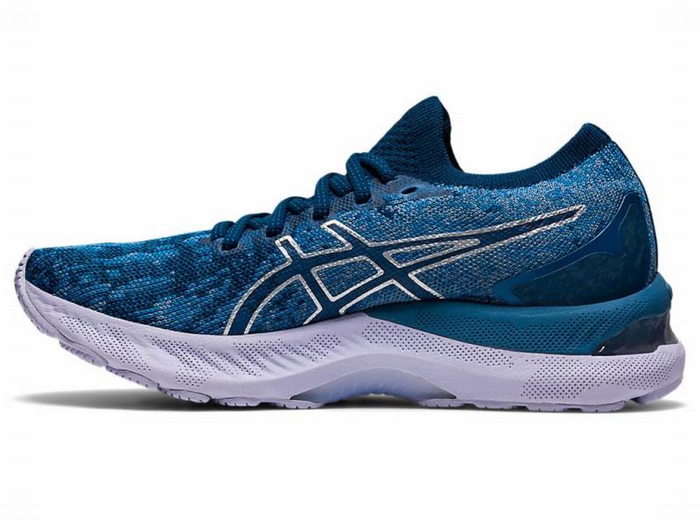 Asics GEL-NIMBUS 23 KNIT Futócipő Női Szürke Kék | 574861-HEG