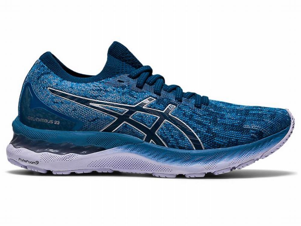 Asics GEL-NIMBUS 23 KNIT Futócipő Női Szürke Kék | 574861-HEG