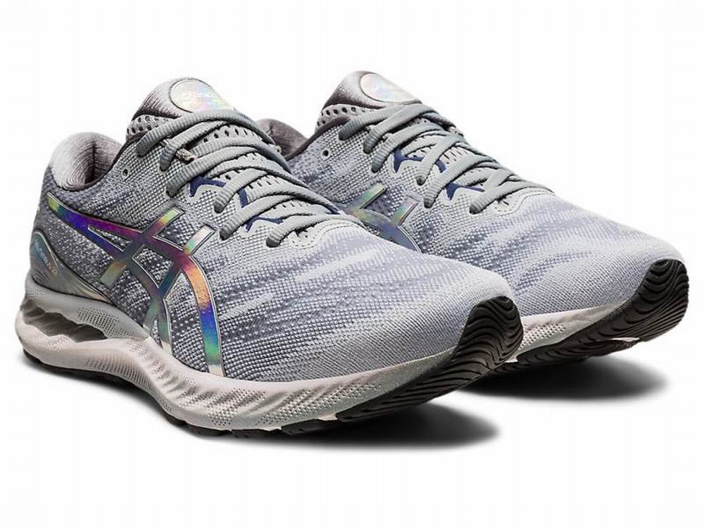 Asics GEL-NIMBUS 23 PLATINUM Futócipő Férfi Fehér Szürke | 347526-AIS