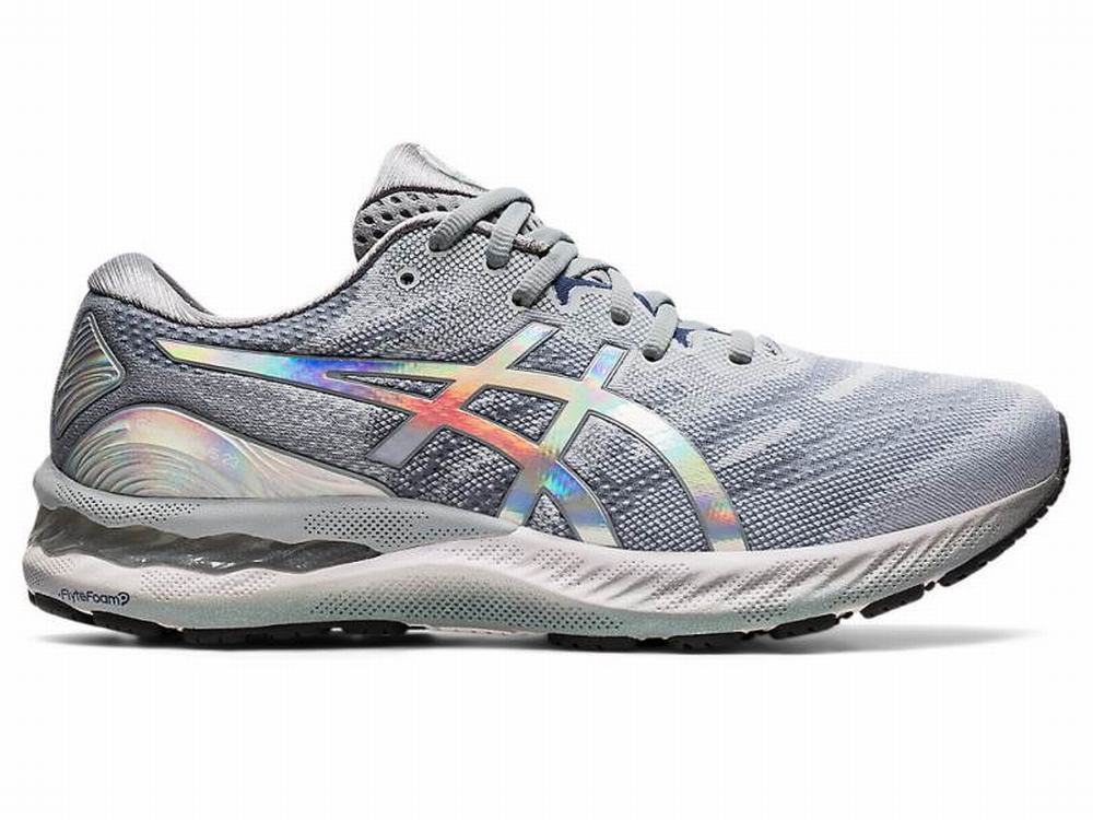 Asics GEL-NIMBUS 23 PLATINUM Futócipő Férfi Fehér Szürke | 347526-AIS