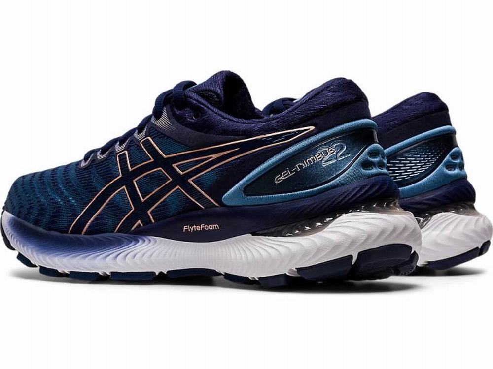 Asics GEL-Nimbus 22 (D) Futócipő Női Szürke Sötétkék | 610492-OIU