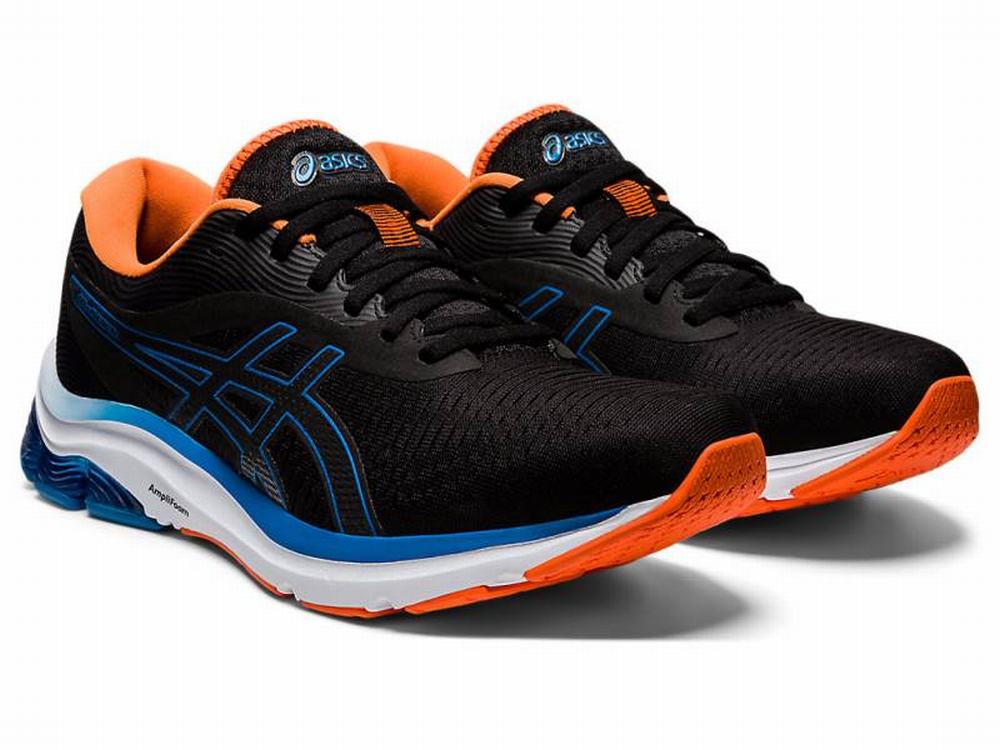 Asics GEL-PULSE 12 Futócipő Férfi Fekete Kék | 257391-GIM