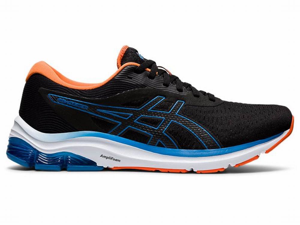 Asics GEL-PULSE 12 Futócipő Férfi Fekete Kék | 257391-GIM