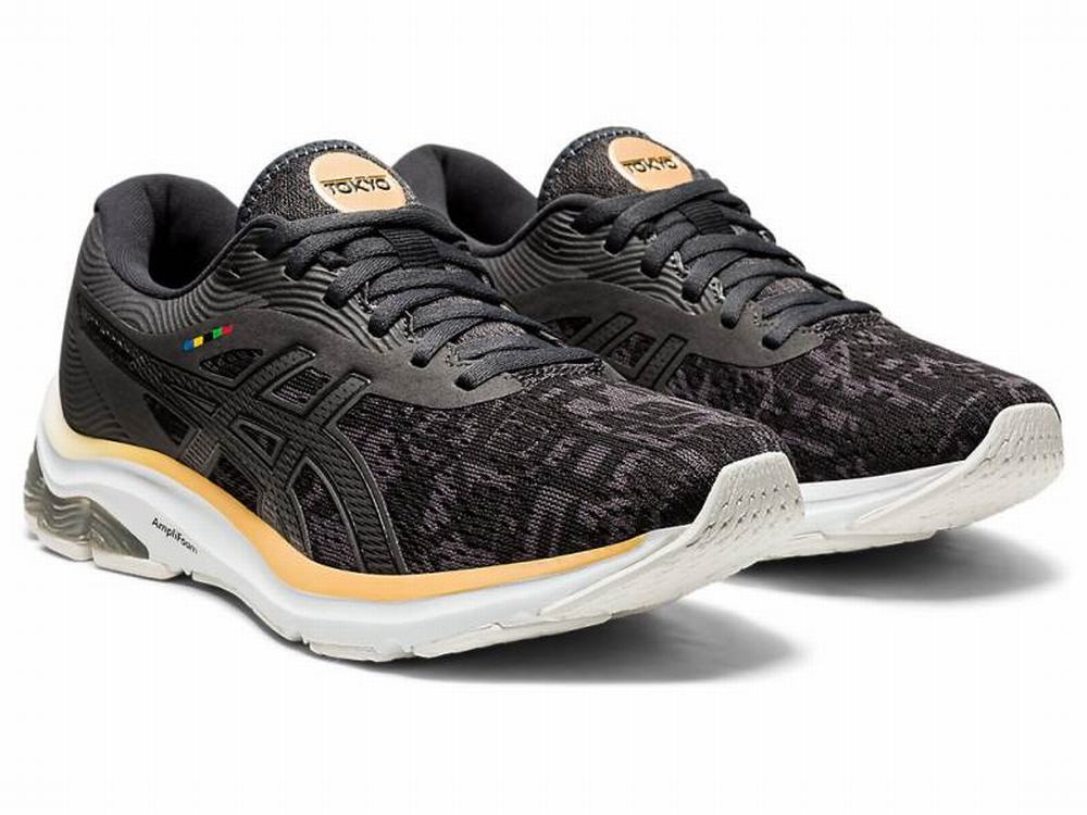 Asics GEL-PULSE 12 Futócipő Női Fekete Szürke | 893217-SKO