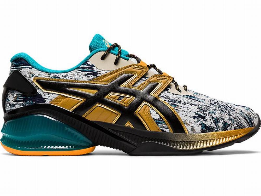 Asics GEL-QUANTUM INFINITY JIN Utcai Cipő Férfi Fekete Fehér | 186907-BFI