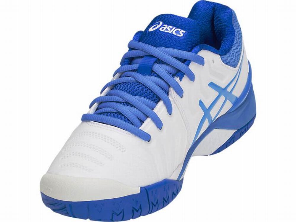 Asics GEL-RESOLUTION 7 Teniszcipő Női Fehér Kék | 964203-YZE