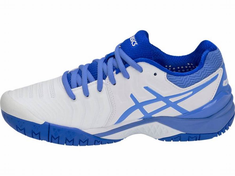 Asics GEL-RESOLUTION 7 Teniszcipő Női Fehér Kék | 964203-YZE