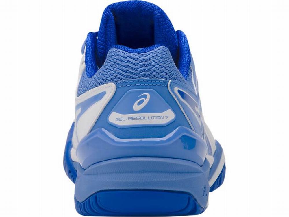 Asics GEL-RESOLUTION 7 Teniszcipő Női Fehér Kék | 964203-YZE