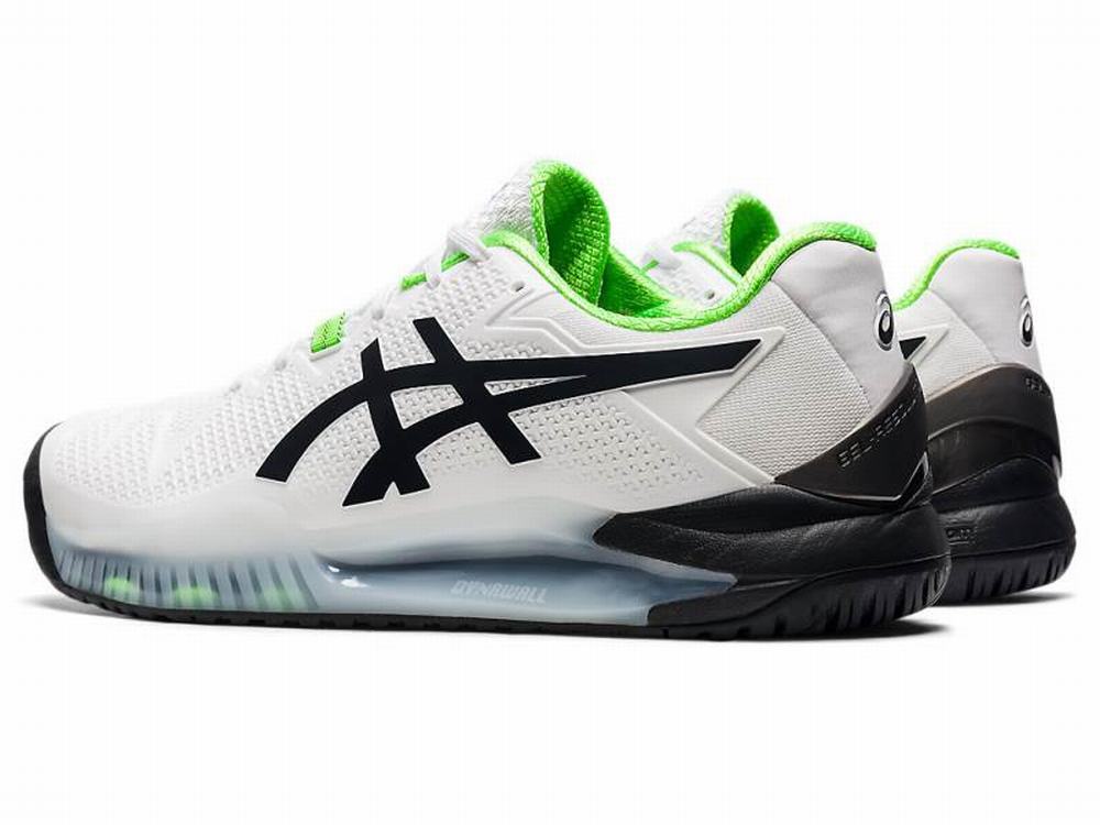 Asics GEL-RESOLUTION 8 (2E) Teniszcipő Férfi Fehér Zöld | 870643-UKX