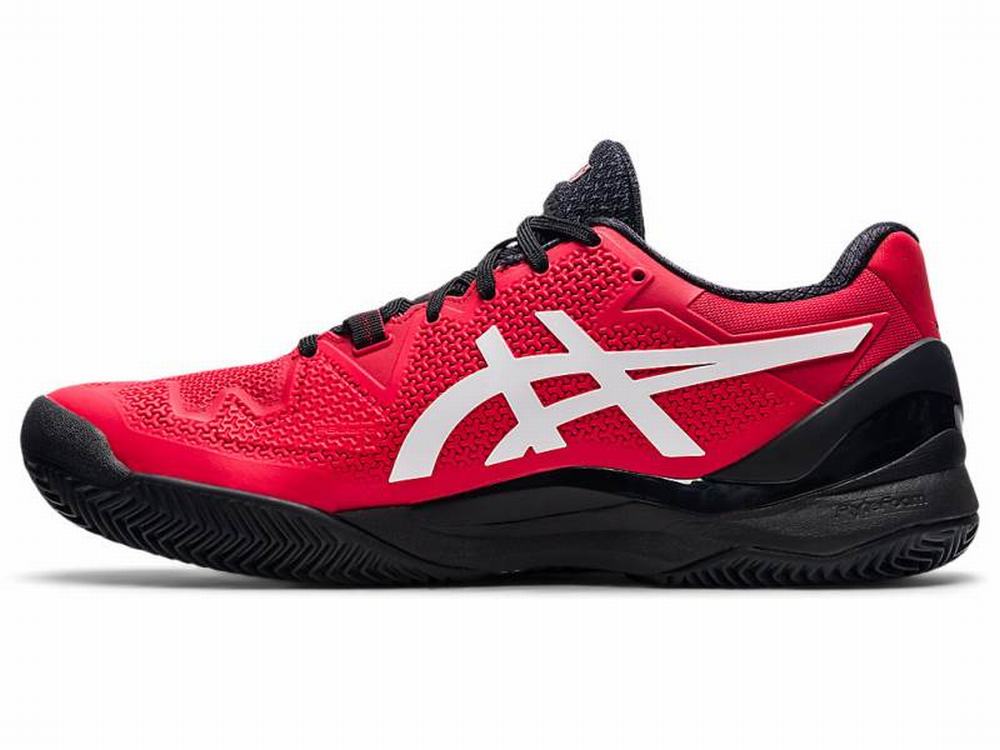 Asics GEL-RESOLUTION 8 CLAY Teniszcipő Férfi Piros Fehér | 418706-FZV