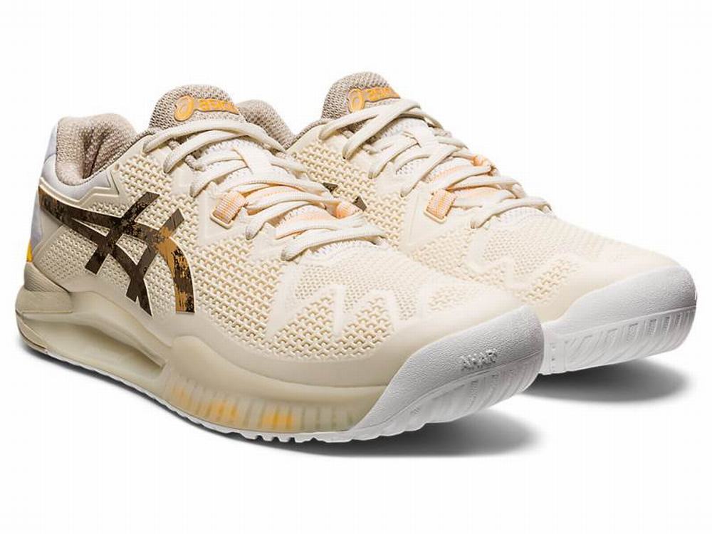 Asics GEL-RESOLUTION 8 L.E. Teniszcipő Férfi Krém | 795321-CMJ