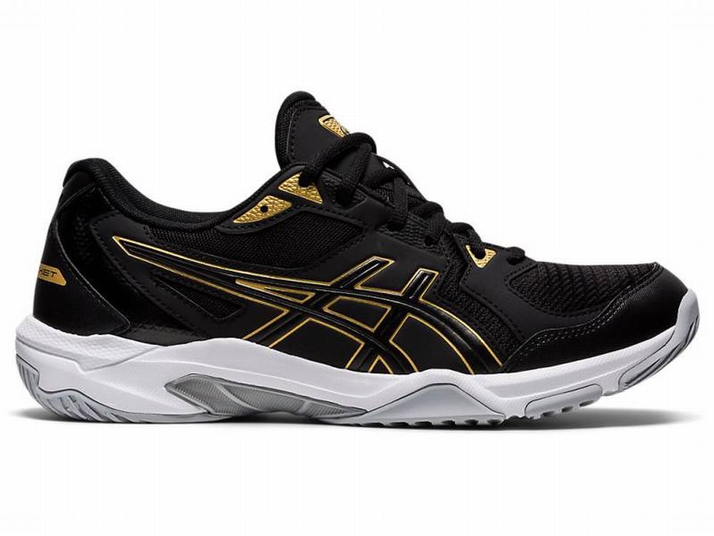 Asics GEL-ROCKET 10 Röplabda Cipő Férfi Fekete Arany | 820635-UDQ