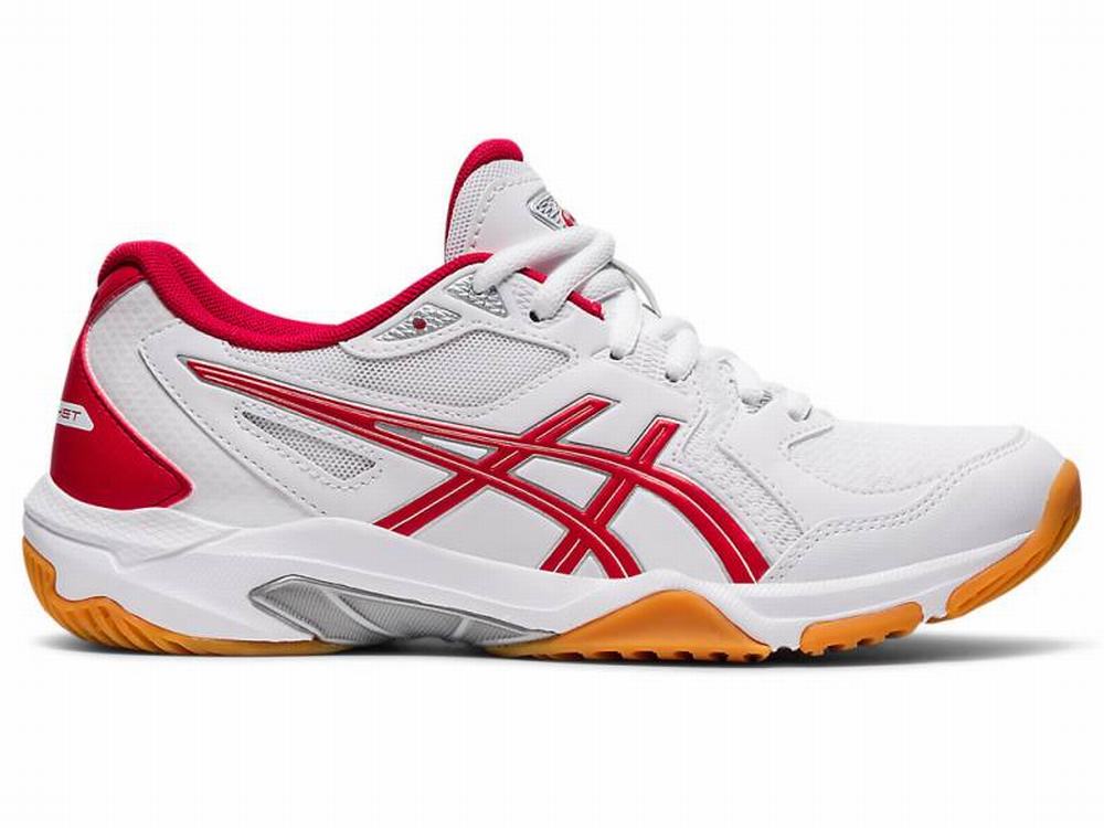 Asics GEL-ROCKET 10 Röplabda Cipő Női Fehér Piros | 620491-TEW