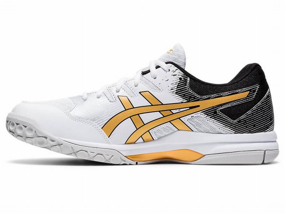 Asics GEL-ROCKET 9 Röplabda Cipő Férfi Fehér Arany | 315698-RTD