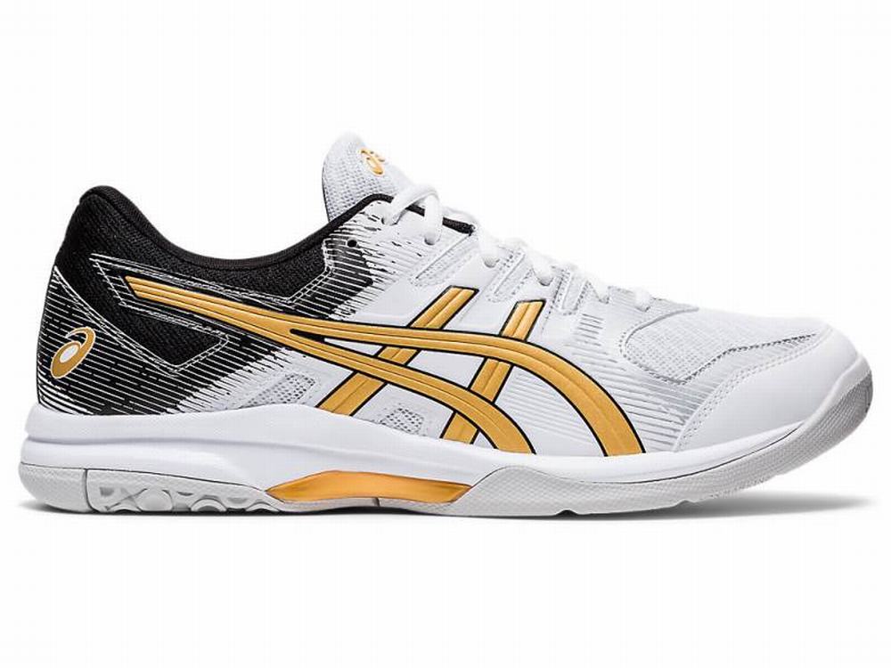 Asics GEL-ROCKET 9 Röplabda Cipő Férfi Fehér Arany | 315698-RTD