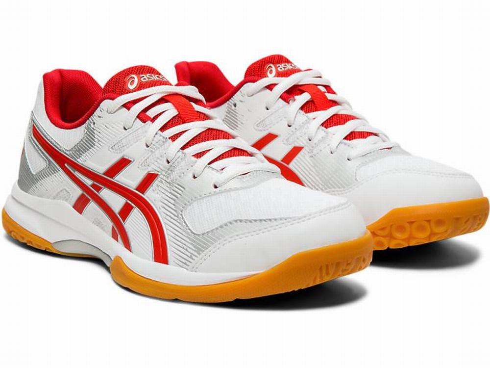 Asics GEL-ROCKET 9 Utcai Cipő Női Fehér Piros | 841690-QSD