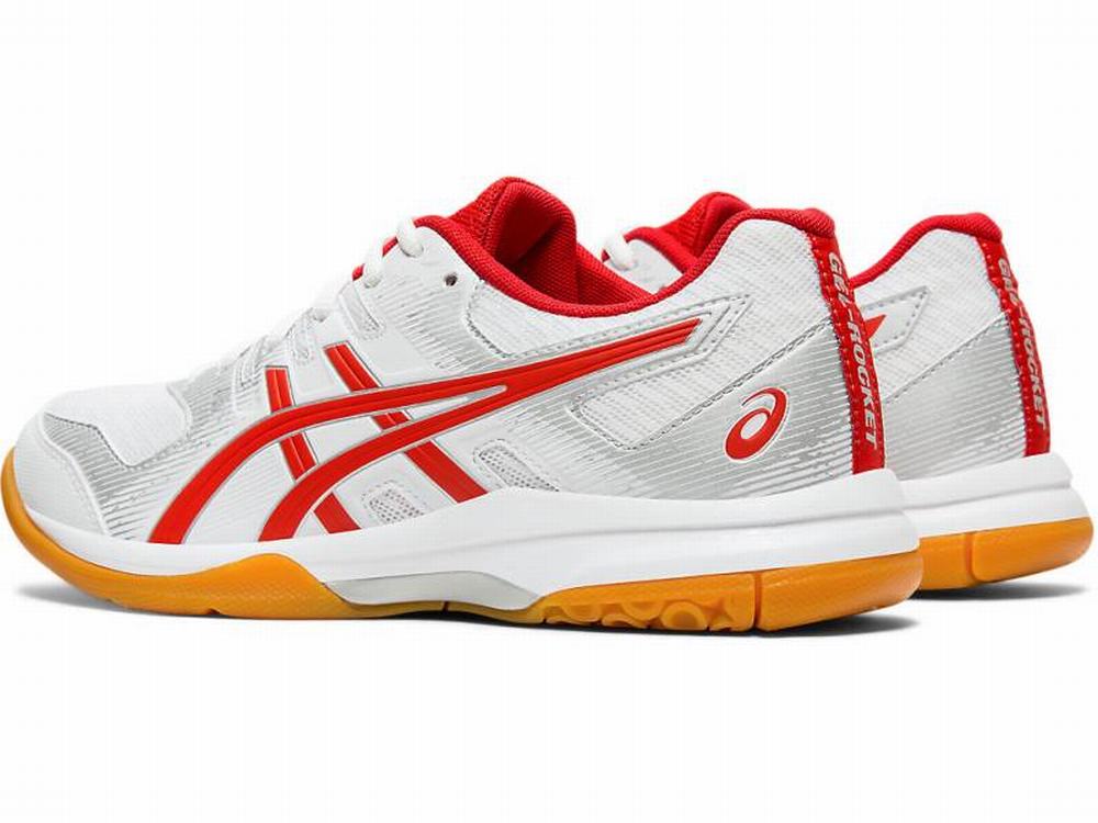 Asics GEL-ROCKET 9 Utcai Cipő Női Fehér Piros | 841690-QSD