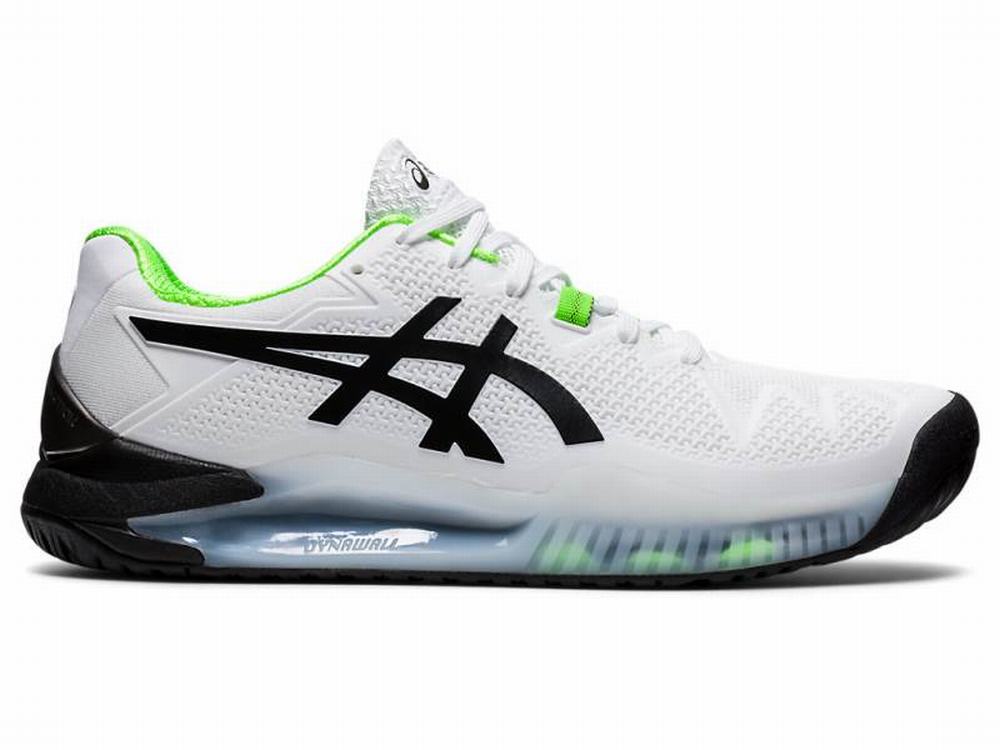 Asics GEL-Resolution 8 Teniszcipő Férfi Fehér Zöld | 102943-LXZ