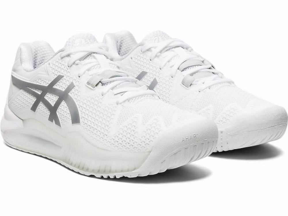 Asics GEL-Resolution 8 Teniszcipő Női Fehér Titán | 547108-WAJ