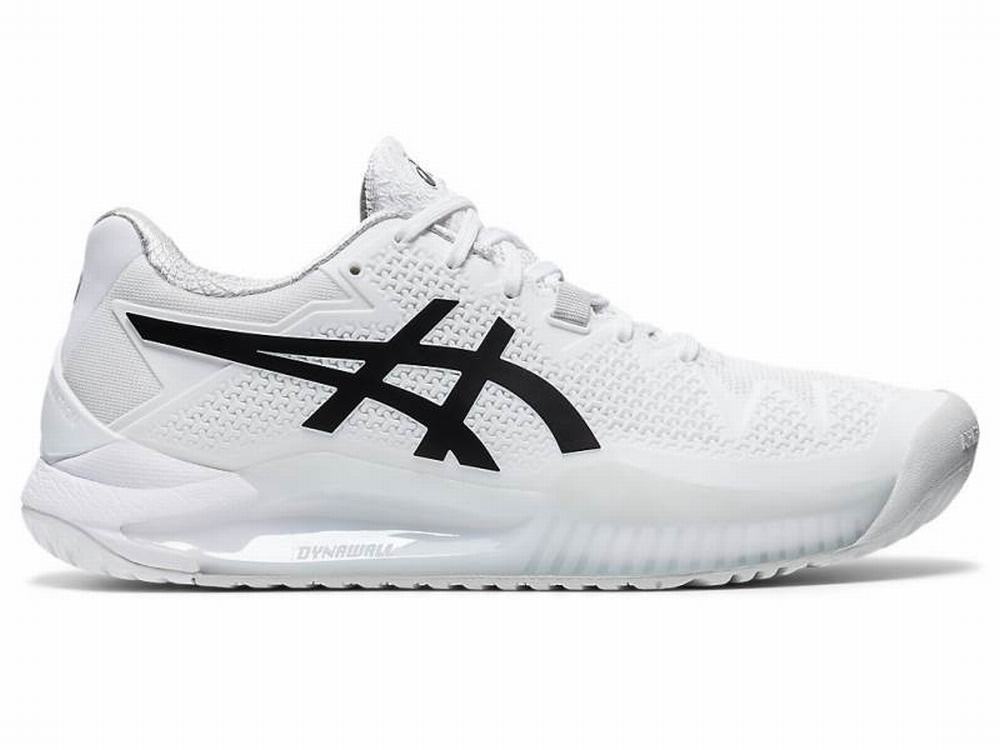 Asics GEL-Resolution 8 Teniszcipő Női Fekete Fehér | 824531-MBF