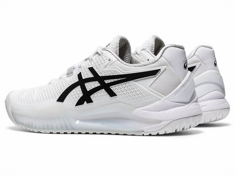 Asics GEL-Resolution 8 Teniszcipő Női Fekete Fehér | 824531-MBF