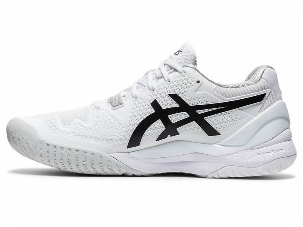 Asics GEL-Resolution 8 Teniszcipő Női Fekete Fehér | 824531-MBF