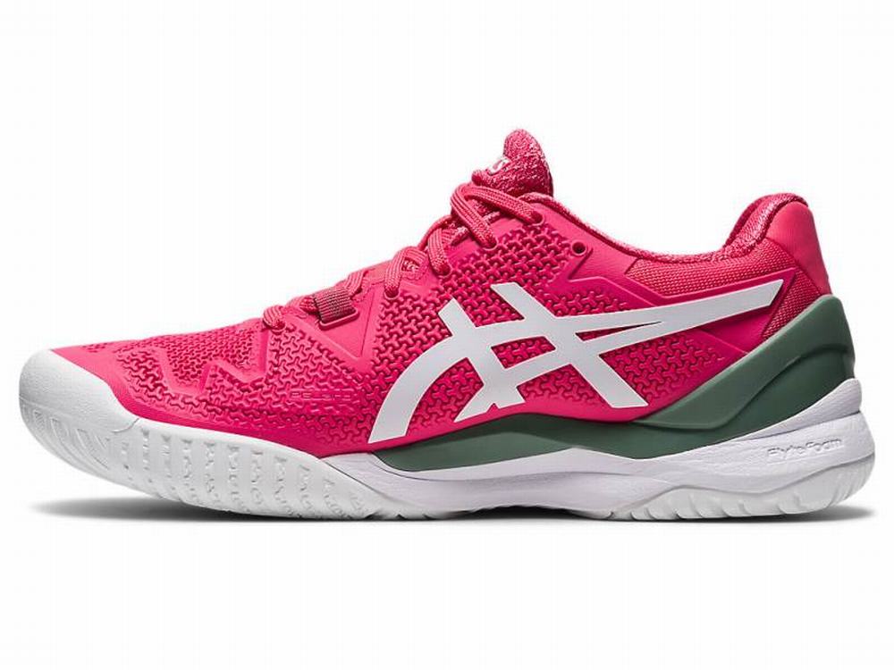 Asics GEL-Resolution 8 Teniszcipő Női Rózsaszín Fehér | 265374-WRQ