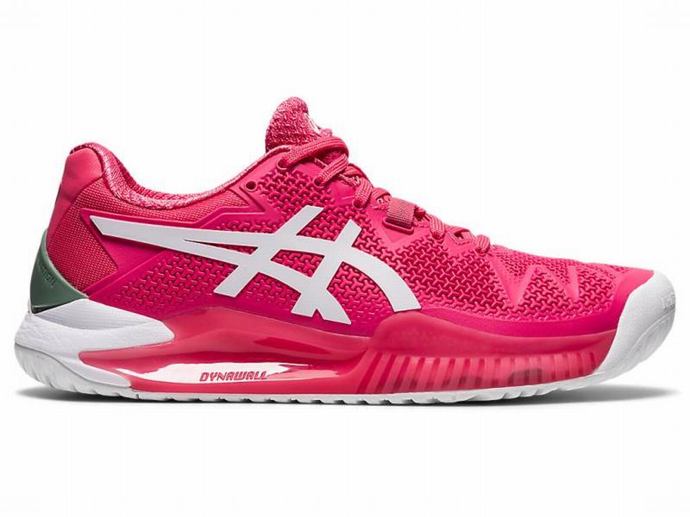 Asics GEL-Resolution 8 Teniszcipő Női Rózsaszín Fehér | 265374-WRQ