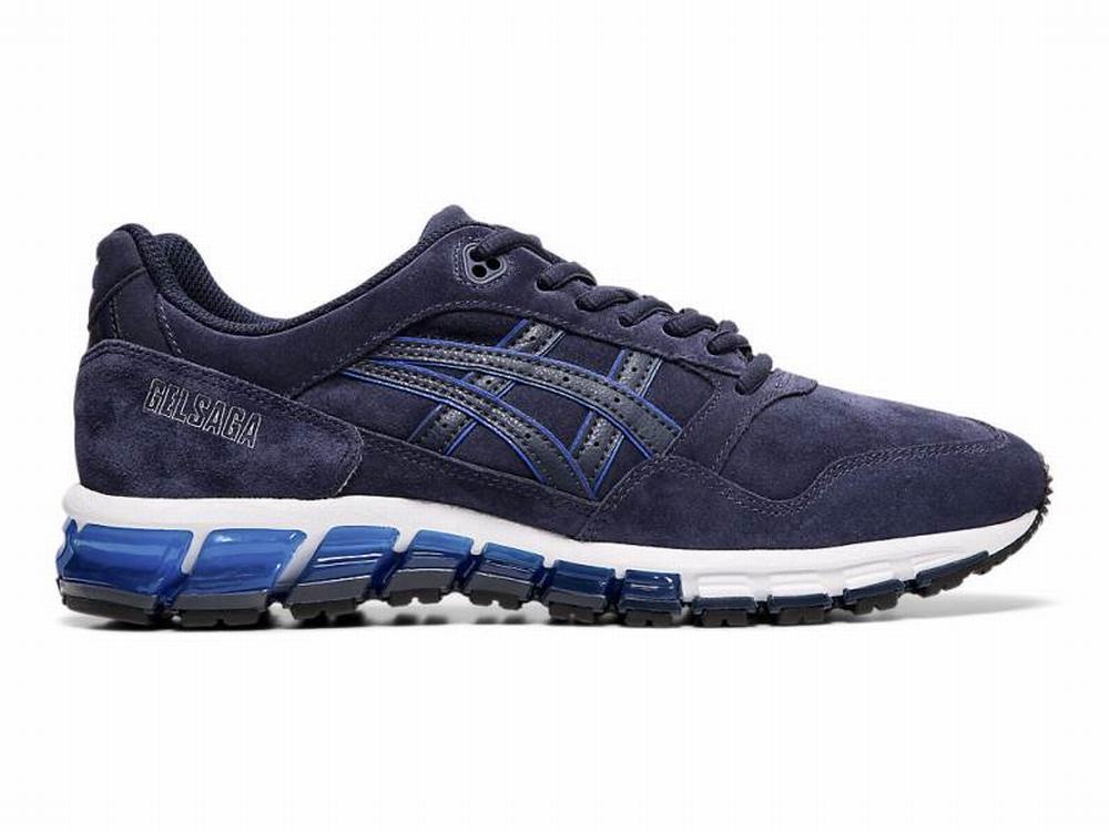 Asics GEL-SAGA 180 Utcai Cipő Férfi Fekete Mélykék | 294586-KQT