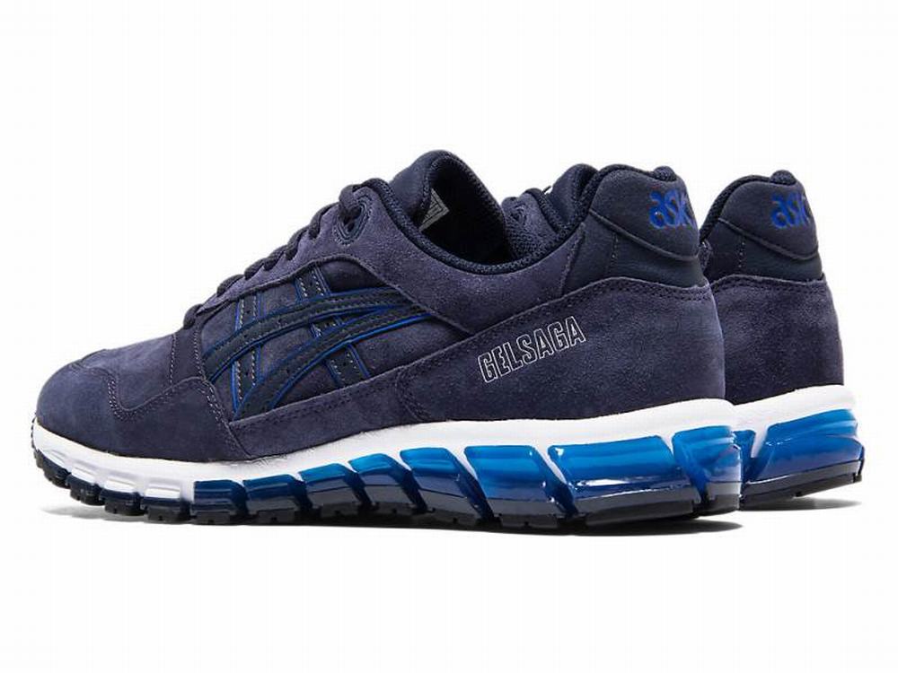 Asics GEL-SAGA 180 Utcai Cipő Férfi Fekete Mélykék | 294586-KQT