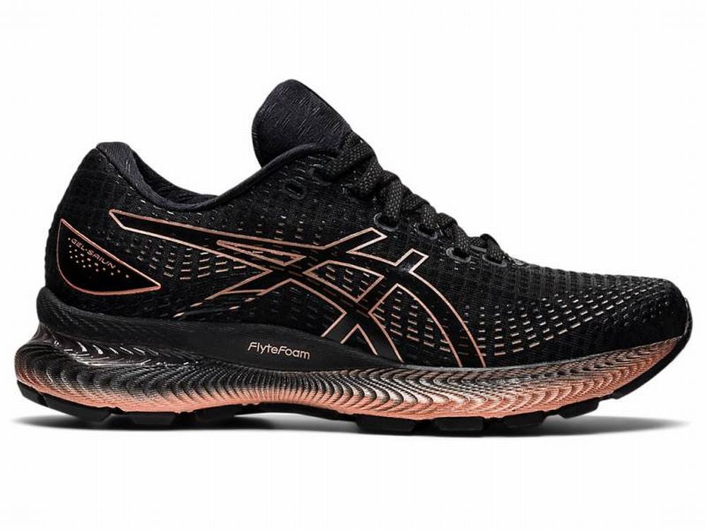 Asics GEL-SAIUN Futócipő Női Fekete Rózsaszín Arany Szürke | 738609-OTK