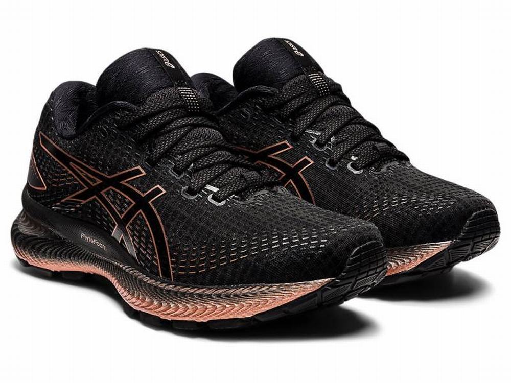 Asics GEL-SAIUN Futócipő Női Fekete Rózsaszín Arany Szürke | 738609-OTK