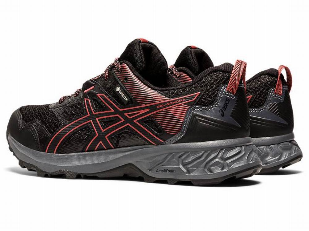 Asics GEL-SONOMA 5 G-TX Terepfutó Női Fekete Rózsaszín | 629078-VMD