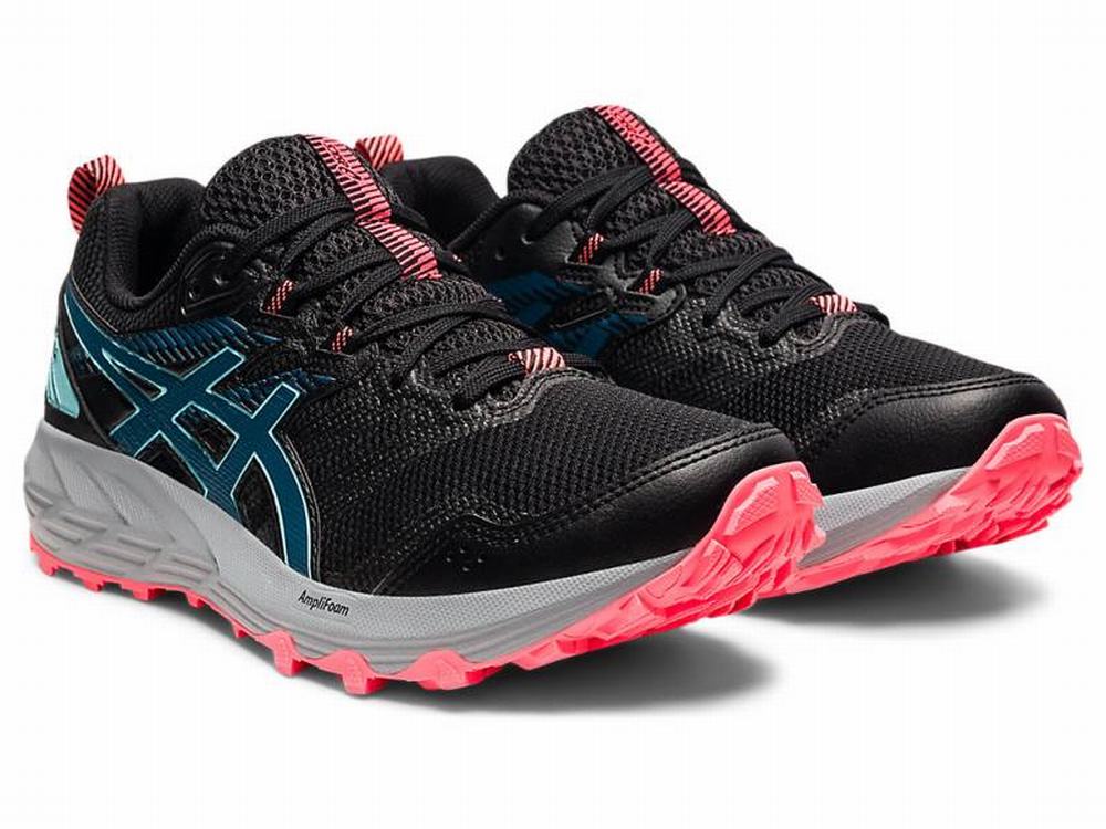 Asics GEL-SONOMA 6 Terepfutó Női Fekete Mélytürkiz | 610275-ZLV