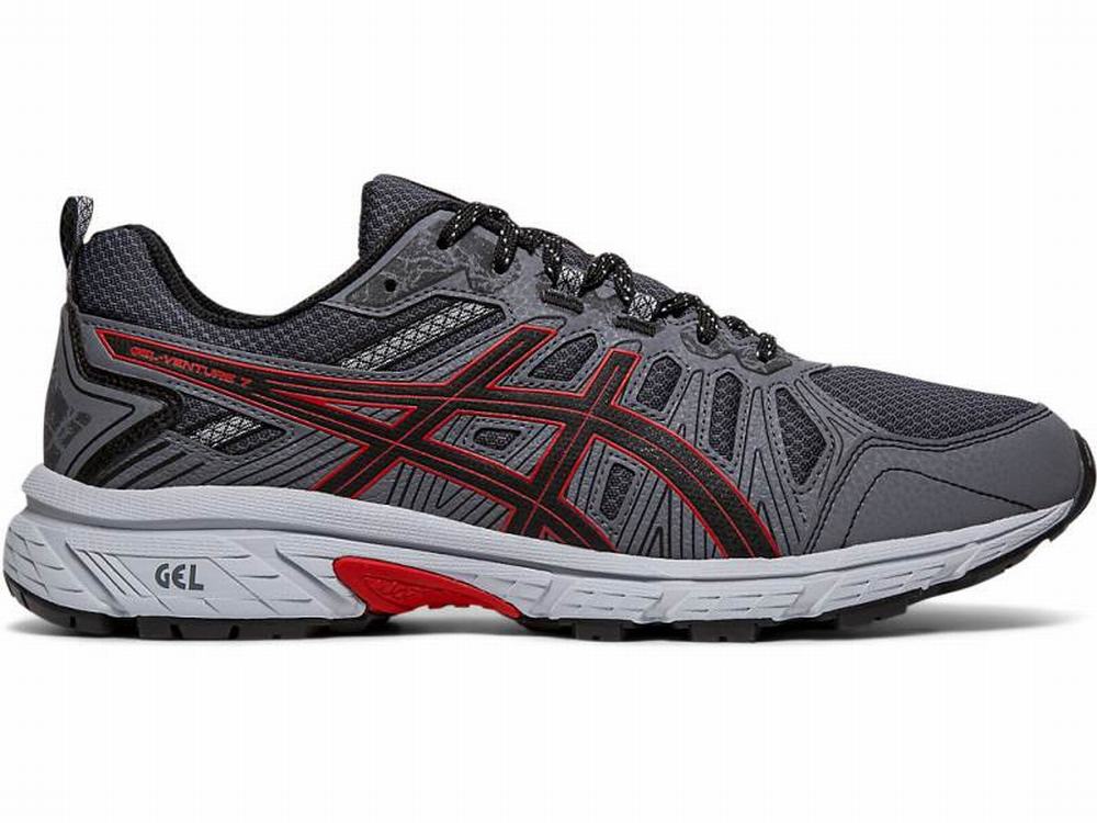 Asics GEL-VENTURE 7 (4E) Terepfutó Férfi Fekete Piros | 194532-XZD