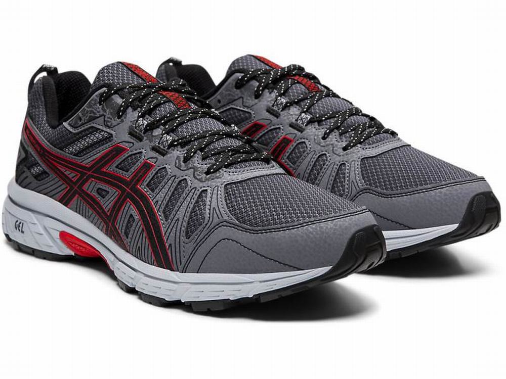 Asics GEL-VENTURE 7 (4E) Terepfutó Férfi Fekete Piros | 194532-XZD