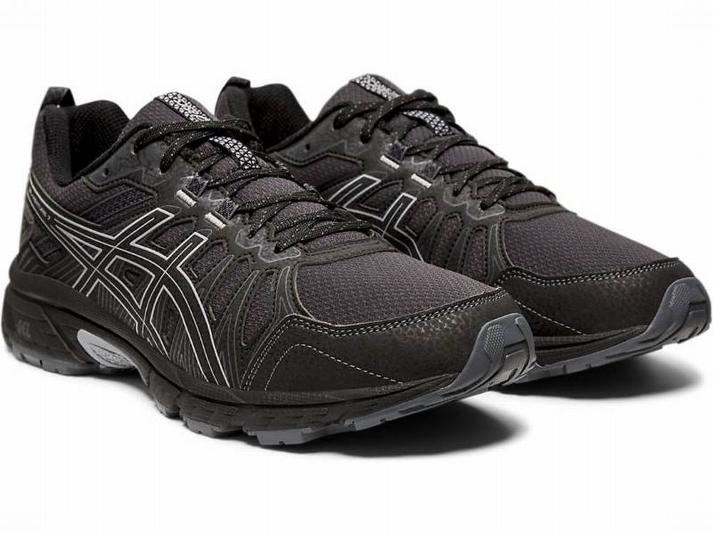 Asics GEL-VENTURE 7 (4E) Terepfutó Férfi Fekete | 591382-RNQ